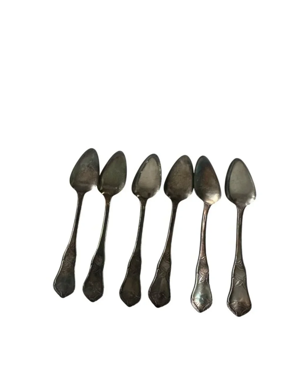 Antique 1910 Rogers & Son AA Sunkist Pattern Set Of 6 Spoons Silverplate
